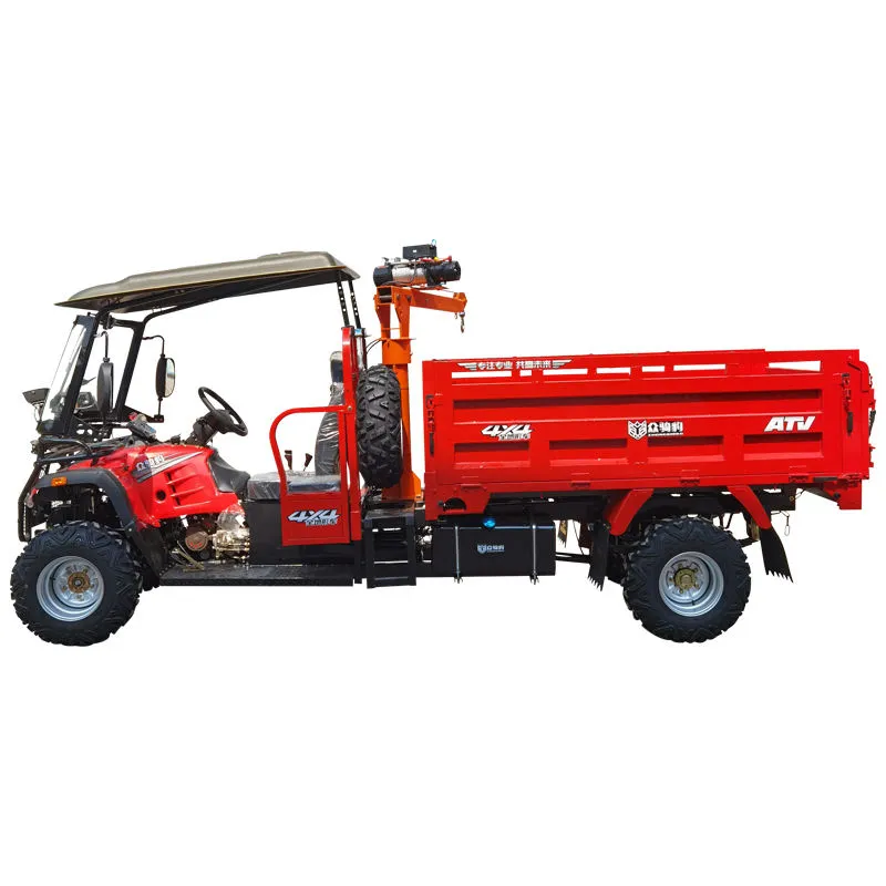 Zhongqibao Cheetah Power ATV - New 400cc 4WD Transport UTV Off-Road Four Wheel All-Terrain Vehicle Quad 4x4 for Adults