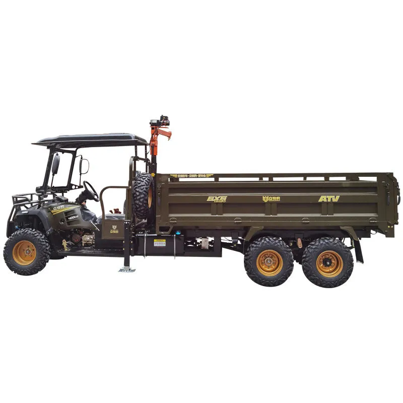 Zhongqibao Cheetah Power ATV - 2026 Adults Farm Utility Vehicle 6WD 400CC Engine 6 Wheeler Quad Bikes for Adults